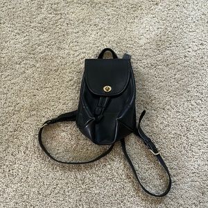 COACH black small backpack bag